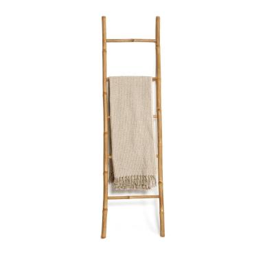 Escalera toallero de bambú